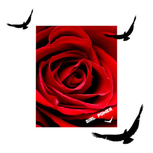Poszewka na kołdrę Rose + imiona + data urodzenia 