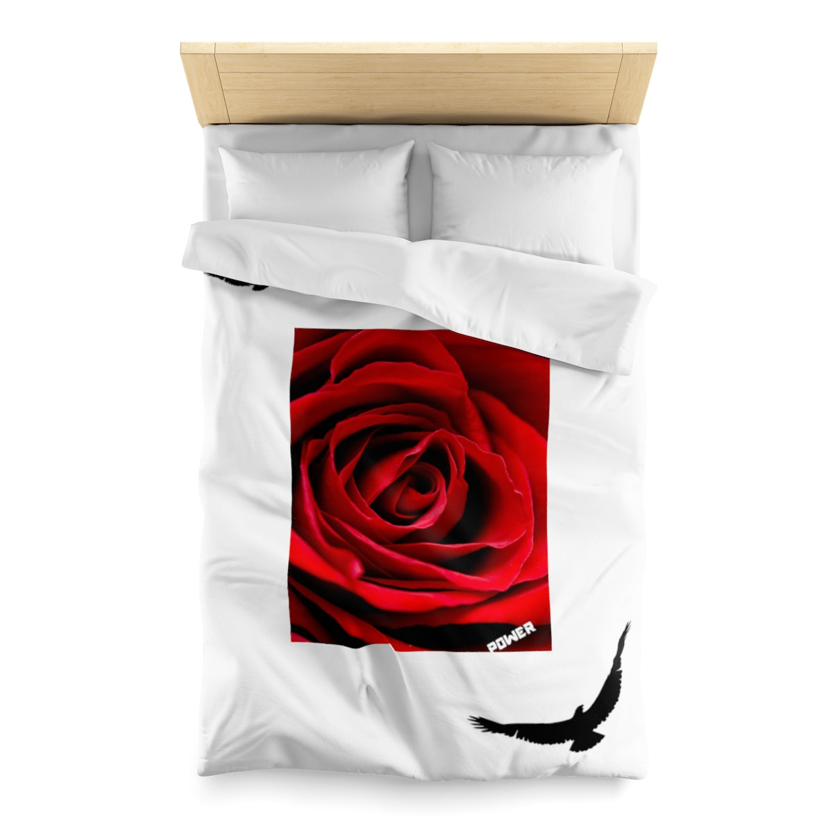 Poszewka na kołdrę Rose + imiona + data urodzenia 