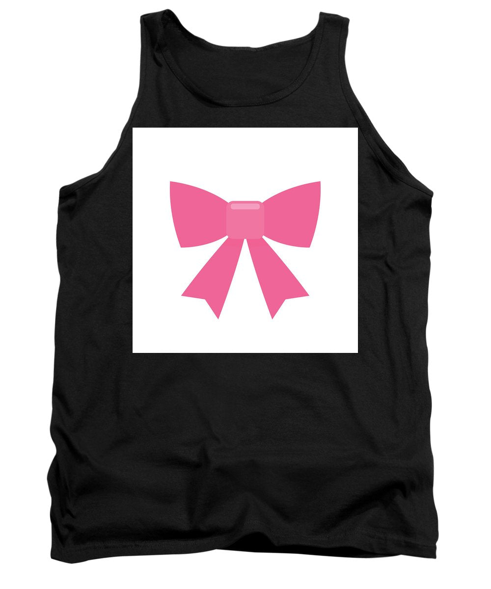 Różowa kokardka, prosta, płaska ikona - Tank Top