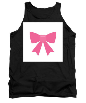 Różowa kokardka, prosta, płaska ikona - Tank Top