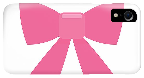 Różowa kokardka, prosta, płaska ikona - etui na telefon
