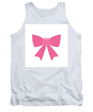 Różowa kokardka, prosta, płaska ikona - Tank Top