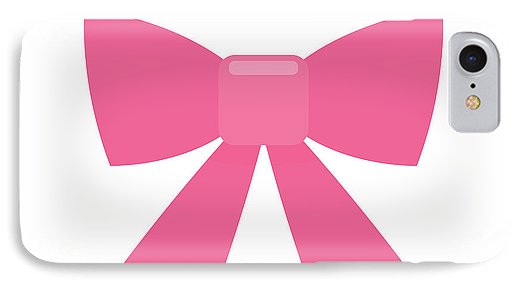 Różowa kokardka, prosta, płaska ikona - etui na telefon