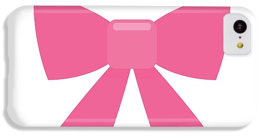 Różowa kokardka, prosta, płaska ikona - etui na telefon