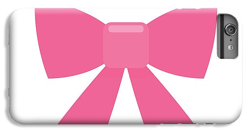 Różowa kokardka, prosta, płaska ikona - etui na telefon