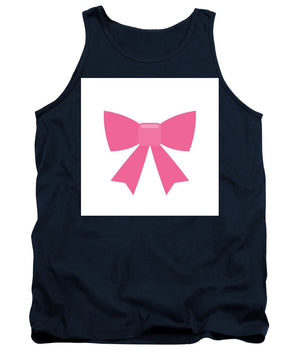 Różowa kokardka, prosta, płaska ikona - Tank Top