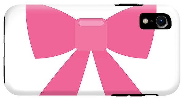 Różowa kokardka, prosta, płaska ikona - etui na telefon