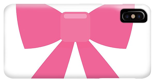 Różowa kokardka, prosta, płaska ikona - etui na telefon