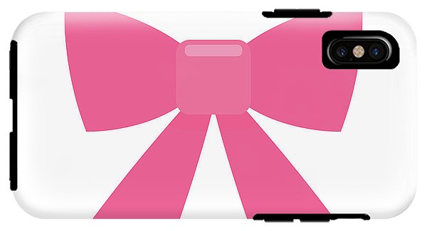 Różowa kokardka, prosta, płaska ikona - etui na telefon