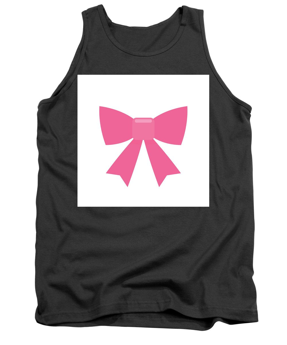 Różowa kokardka, prosta, płaska ikona - Tank Top