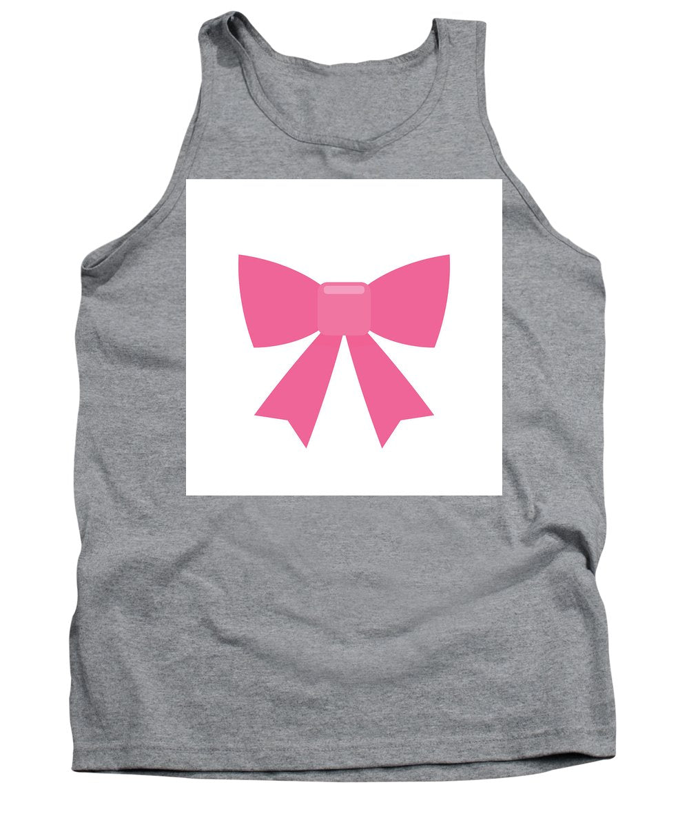 Różowa kokardka, prosta, płaska ikona - Tank Top