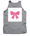 Różowa kokardka, prosta, płaska ikona - Tank Top