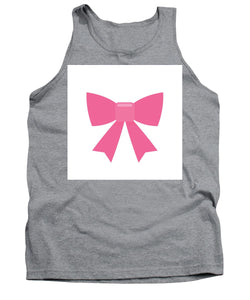 Różowa kokardka, prosta, płaska ikona - Tank Top