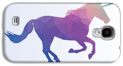 Wielokątna sylwetka konia-jednorożca - etui na telefon