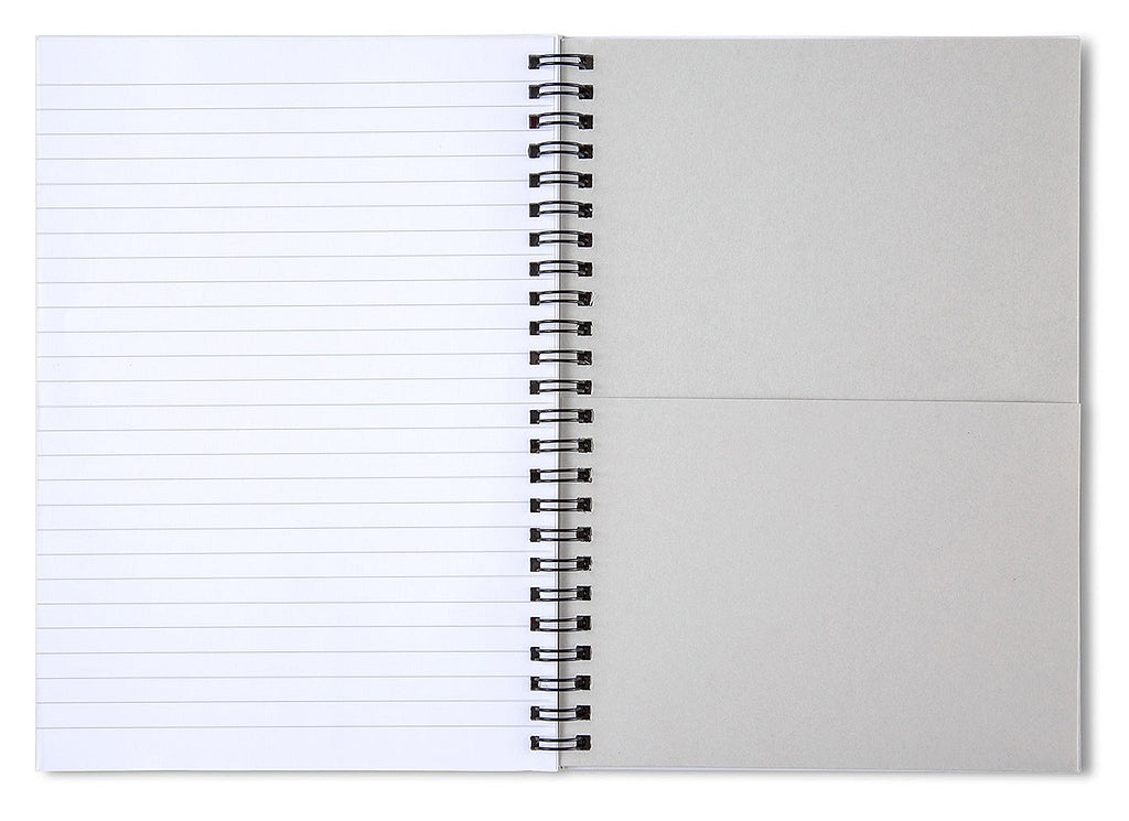 Wielokątna sylwetka konia-jednorożca – notes spiralny